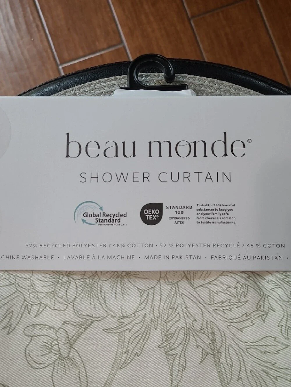 Beau Monde Floral Vine Shower Curtain